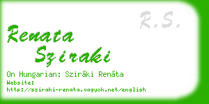 renata sziraki business card