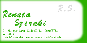 renata sziraki business card